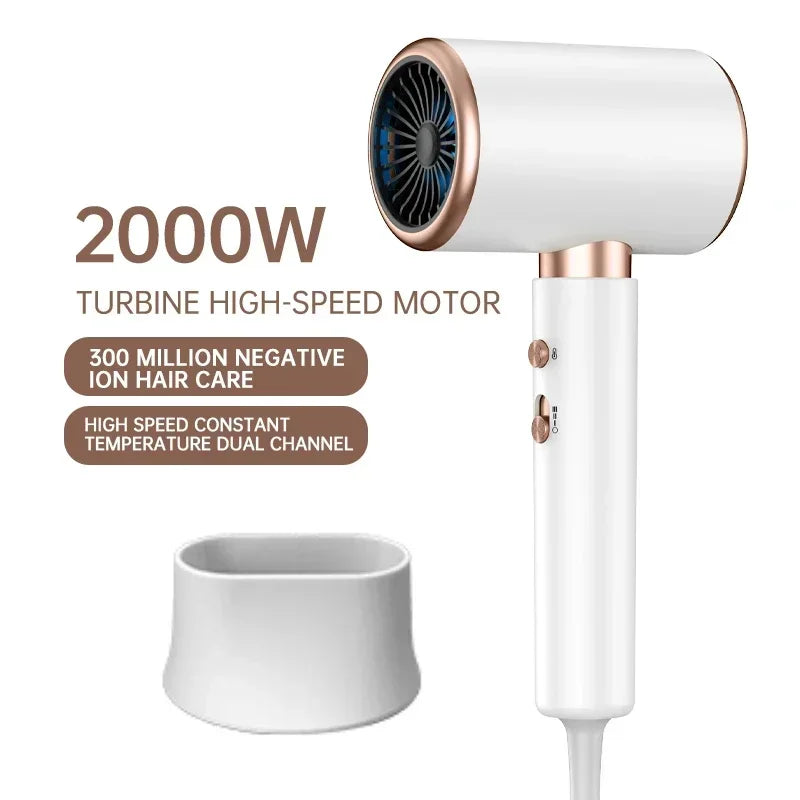 Suszarka do włosów 2400W, elegancki design, technologia jonowa, gorące i zimne powietrze dla idealnej stylizacji