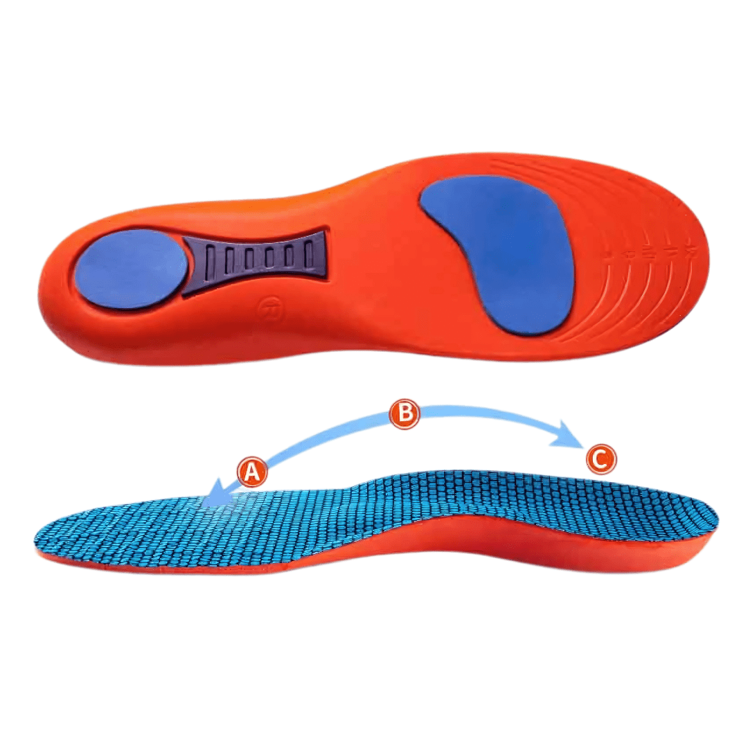 Ortopedyczne wkładki sportowe zapewniające komfort, amortyzację, optymalną stabilność, ergonomiczny design i wsparcie łuków stóp.