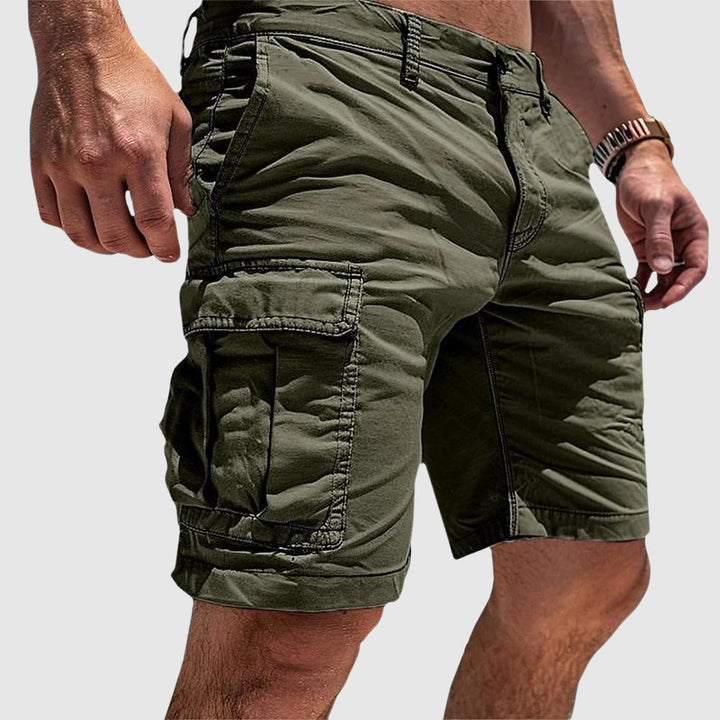 Wygodne męskie szorty cargo, styl casual, lekki materiał, praktyczne wielokieszeniowe na lato.