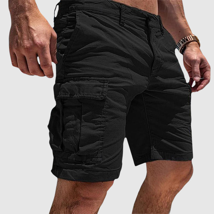Wygodne męskie szorty cargo, styl casual, lekki materiał, praktyczne wielokieszeniowe na lato.