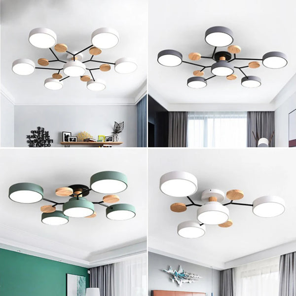 Smukła, designerska lampa sufitowa z metalu. Nowoczesne oświetlenie LED, idealne do salonu lub biura, eleganckie.