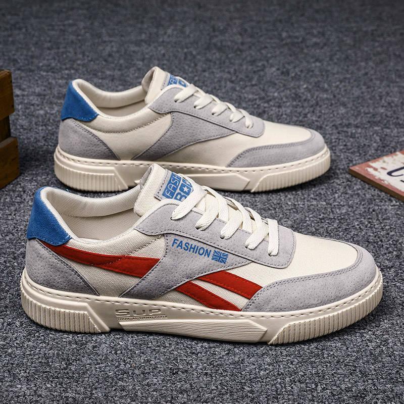 Eleganckie męskie sneakersy, czyste linie, neutralny kolor, solidna podeszwa, wszechstronny styl, gwarantowany komfort na co dzień.