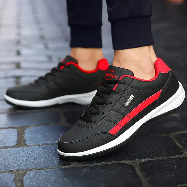 Męskie sneakersy ortopedyczne, nowoczesny design, komfort i wsparcie, antypoślizgowa podeszwa.