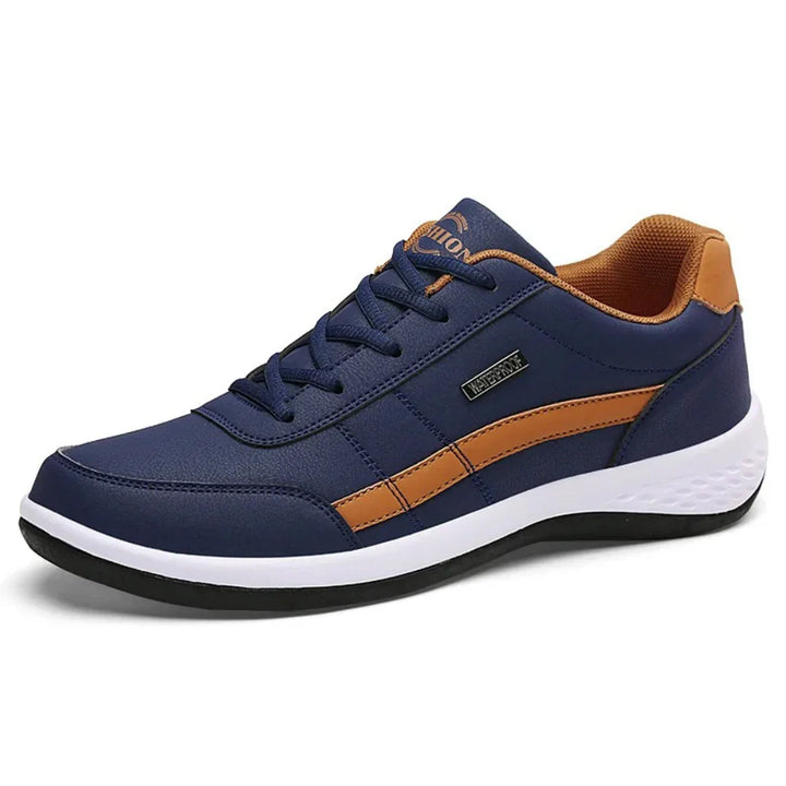 Męskie sneakersy ortopedyczne, nowoczesny design, komfort i wsparcie, antypoślizgowa podeszwa.