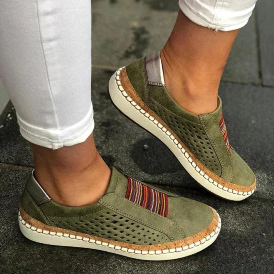 Eleganckie, wygodne, antypoślizgowe ortopedyczne sneakersy damskie. Dostępne w różnych kolorach.