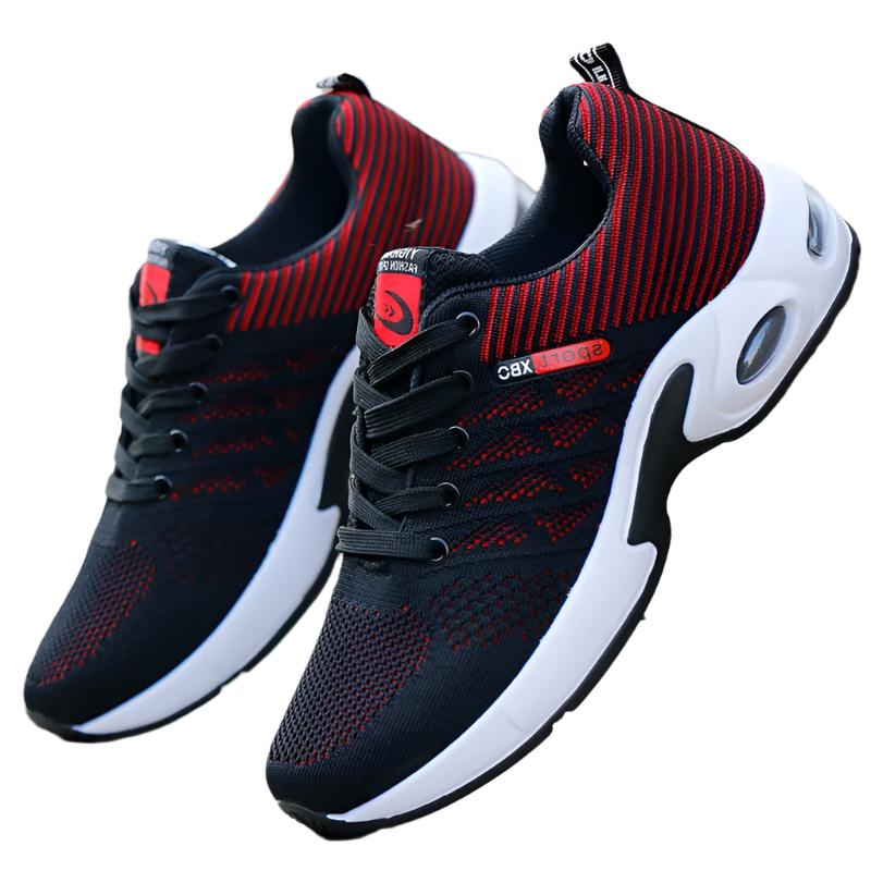 Męskie sneakersy ortopedyczne, eleganckie, w kolorze czerwonym, niebieskim lub czarnym, z antypoślizgową podeszwą, nowoczesny komfort i styl.