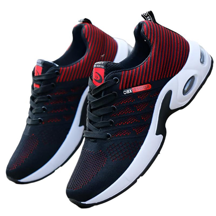Męskie sneakersy ortopedyczne, eleganckie, w kolorze czerwonym, niebieskim lub czarnym, z antypoślizgową podeszwą, nowoczesny komfort i styl.