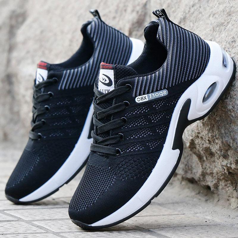 Męskie sneakersy ortopedyczne, eleganckie, w kolorze czerwonym, niebieskim lub czarnym, z antypoślizgową podeszwą, nowoczesny komfort i styl.