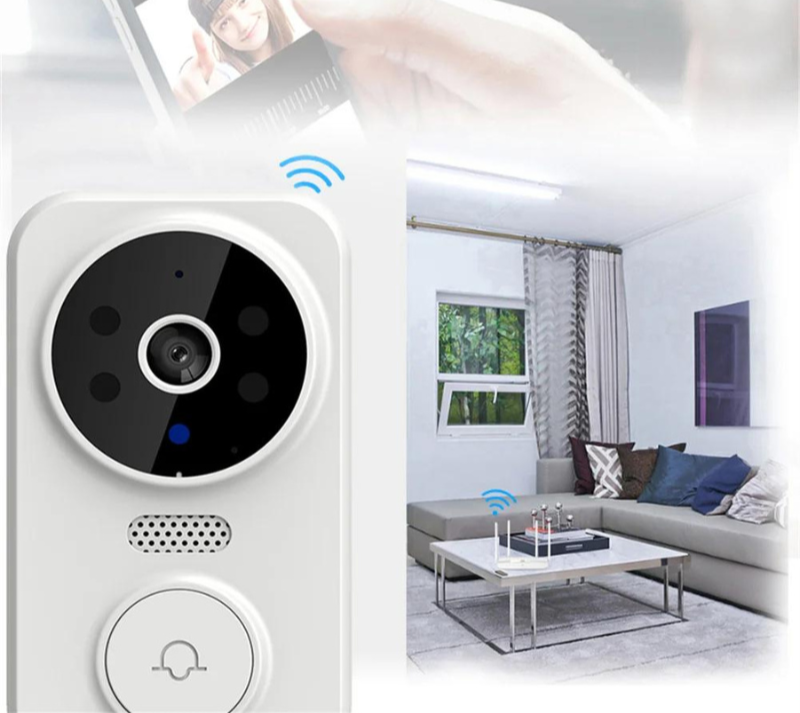 Inteligentny dzwonek WiFi z wbudowaną kamerą HD, nowoczesnym designem, zwiększonym bezpieczeństwem, dwukierunkowym audio i wykrywaniem ruchu