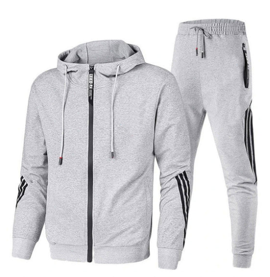 Komfortowy dres męski, miękki materiał, wiele modnych kolorów, idealny do sportu i relaksu, praktyczne kieszenie.