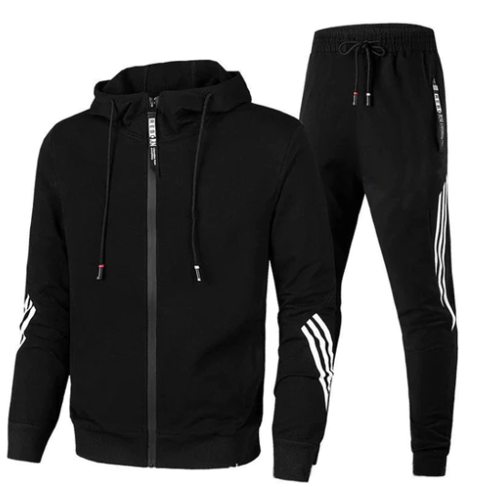 Komfortowy dres męski, miękki materiał, wiele modnych kolorów, idealny do sportu i relaksu, praktyczne kieszenie.