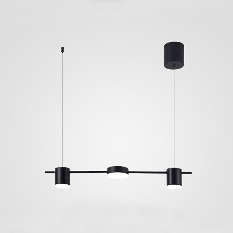 Nowoczesna czarno-złota lampa wisząca LED z aluminium, elegancka i minimalistyczna, idealna do współczesnego wnętrza, z 3 lub 5 światłami