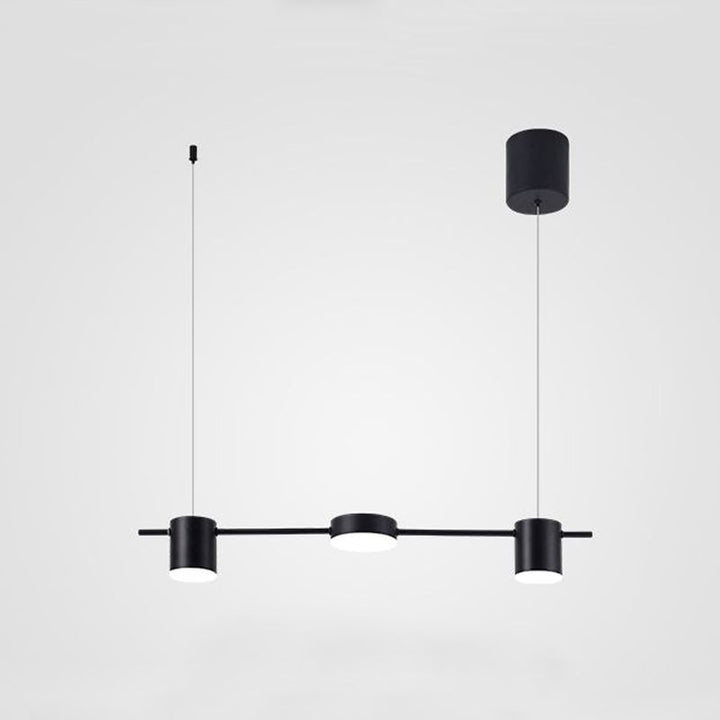 Nowoczesna czarno-złota lampa wisząca LED z aluminium, elegancka i minimalistyczna, idealna do współczesnego wnętrza, z 3 lub 5 światłami