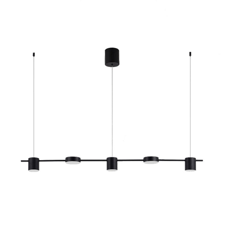 Nowoczesna czarno-złota lampa wisząca LED z aluminium, elegancka i minimalistyczna, idealna do współczesnego wnętrza, z 3 lub 5 światłami