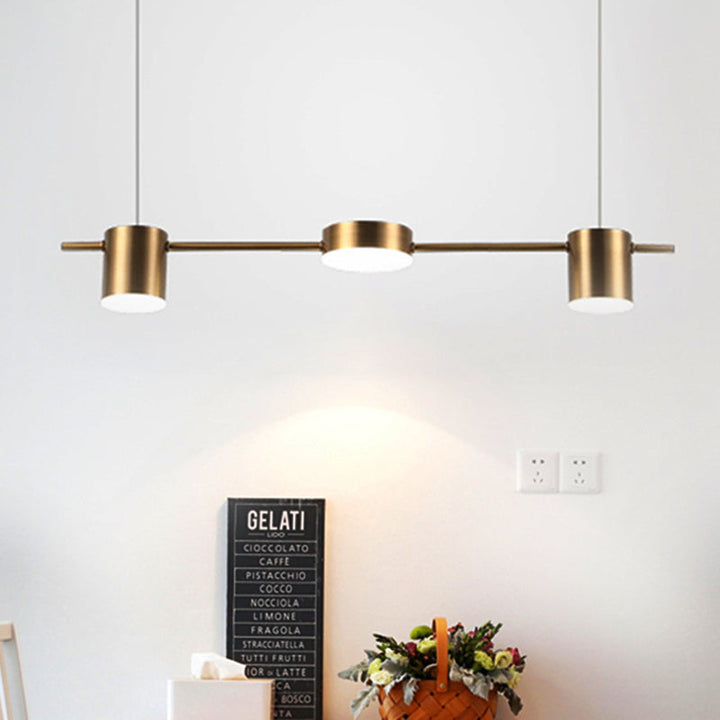 Nowoczesna czarno-złota lampa wisząca LED z aluminium, elegancka i minimalistyczna, idealna do współczesnego wnętrza, z 3 lub 5 światłami