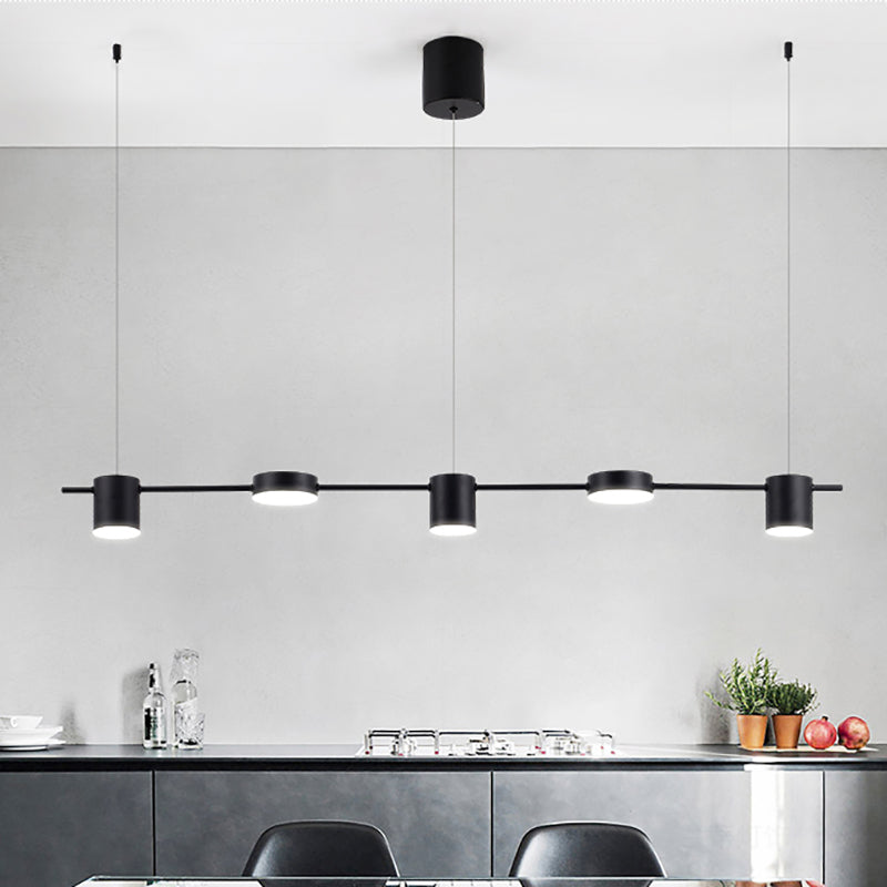 Nowoczesna czarno-złota lampa wisząca LED z aluminium, elegancka i minimalistyczna, idealna do współczesnego wnętrza, z 3 lub 5 światłami