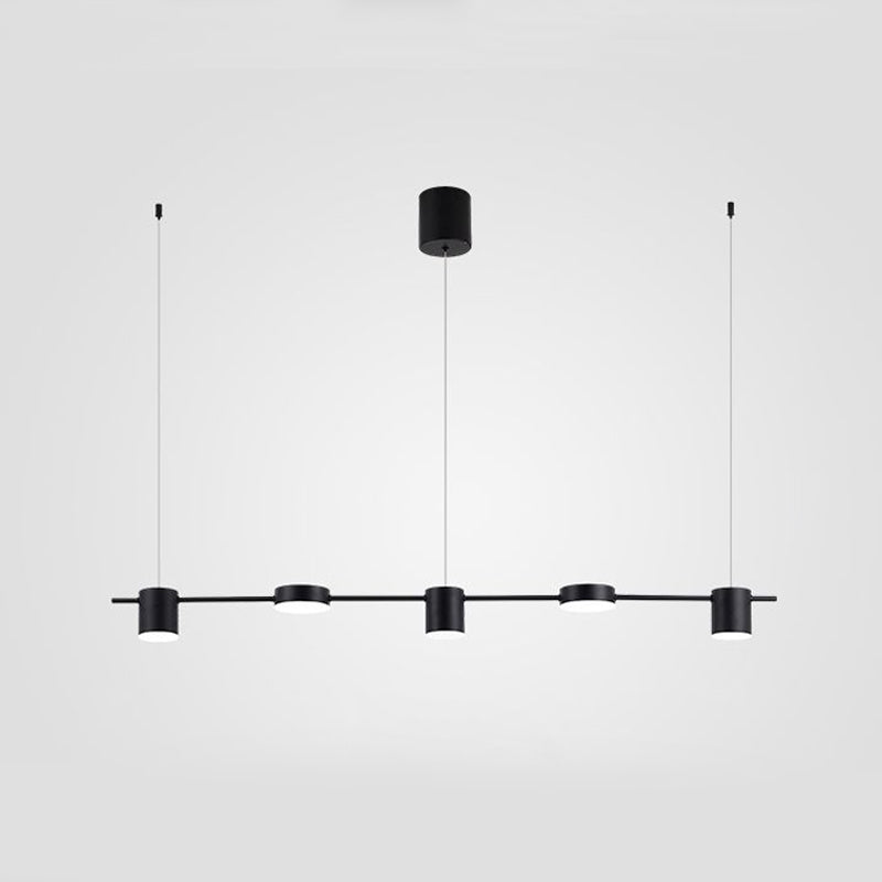 Nowoczesna czarno-złota lampa wisząca LED z aluminium, elegancka i minimalistyczna, idealna do współczesnego wnętrza, z 3 lub 5 światłami
