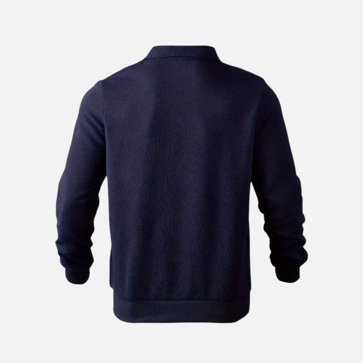 Męska bluza w paski z zamkiem błyskawicznym, długimi rękawami, miękką i wygodną tkaniną, idealna do swobodnego stylu.