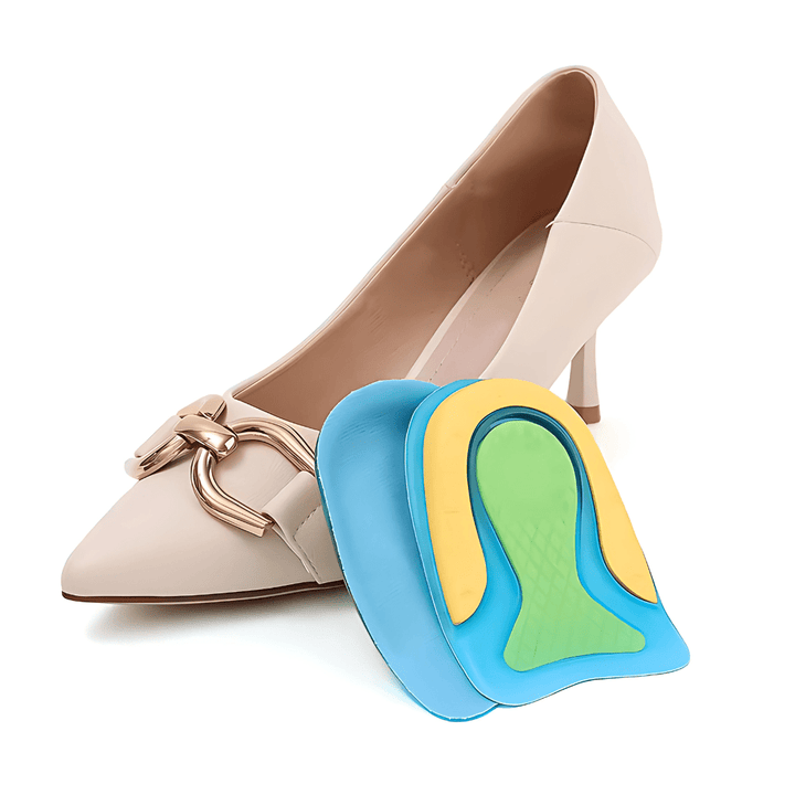 Wkładki żelowe w kształcie litery U dla ostrogi piętowej, zapewniające optymalny komfort i ulgę w bólu, odpowiednie do wszystkich butów