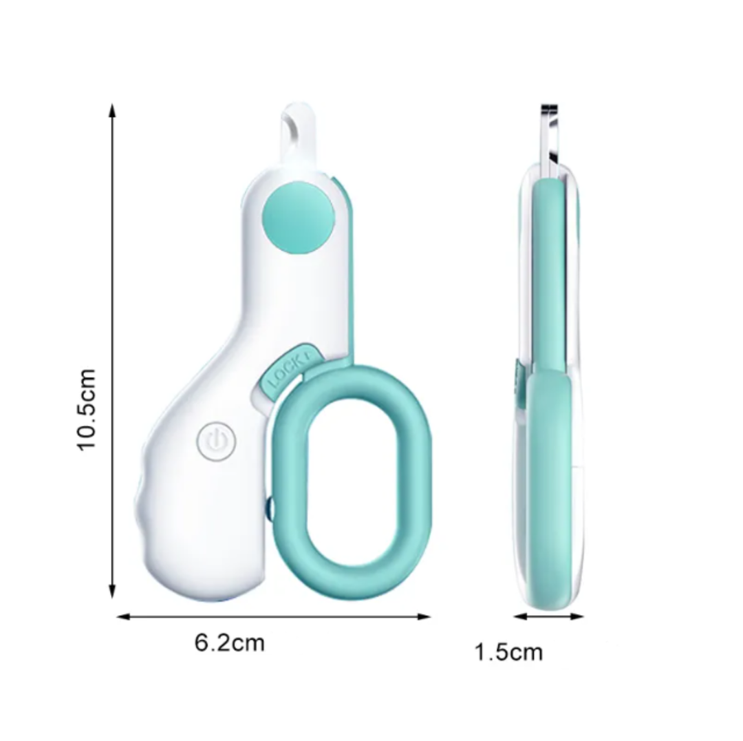 Ergonomiczne obcinaczki do pazurów kota z LED, bezpieczna konstrukcja do precyzyjnego przycinania kocich pazurów.