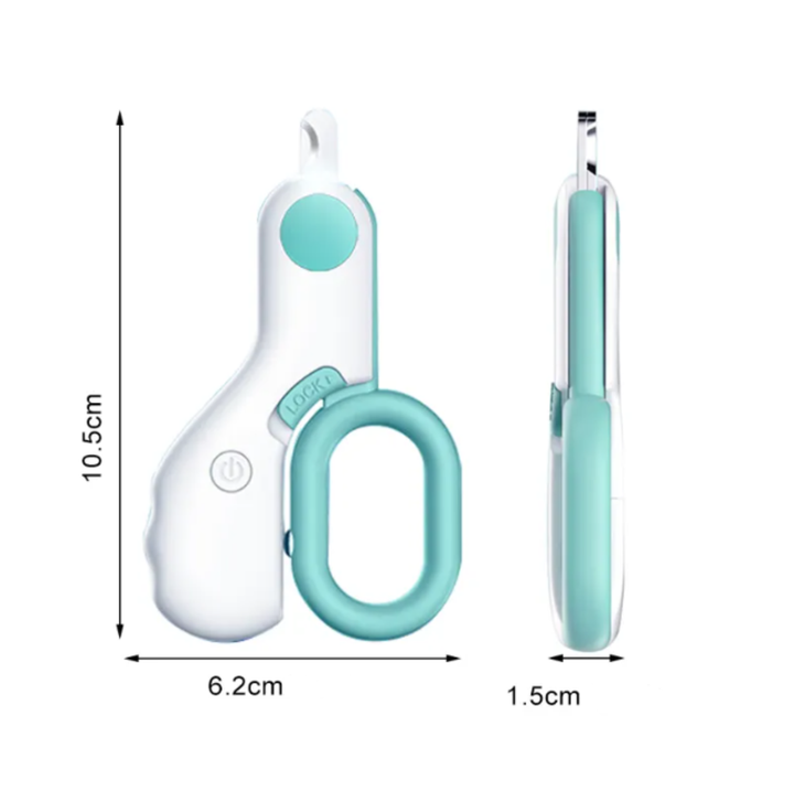 Ergonomiczne obcinaczki do pazurów kota z LED, bezpieczna konstrukcja do precyzyjnego przycinania kocich pazurów.