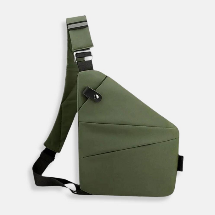 Bezpieczna torba unisex do miasta. Wodoodporna, antykradzieżowa, z regulowanym paskiem.