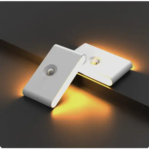 Bezprzewodowa inteligentna lampka nocna LED (zestaw 2) o eleganckim designie, wykrywaniem ruchu i delikatnym oświetleniem do domu.