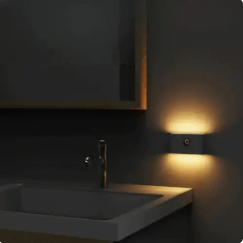 Bezprzewodowa inteligentna lampka nocna LED (zestaw 2) o eleganckim designie, wykrywaniem ruchu i delikatnym oświetleniem do domu.