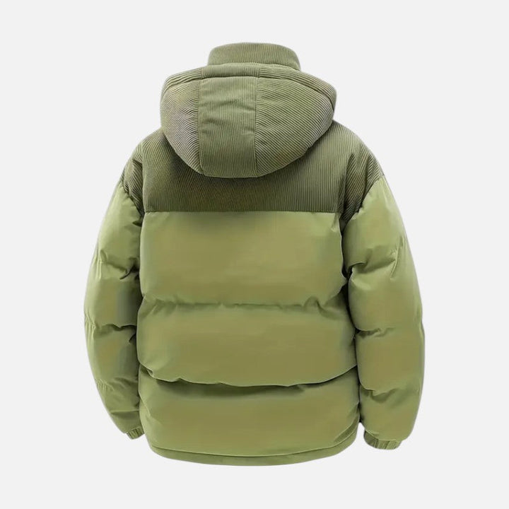 Nowoczesna kurtka zimowa unisex z kolorowymi elementami