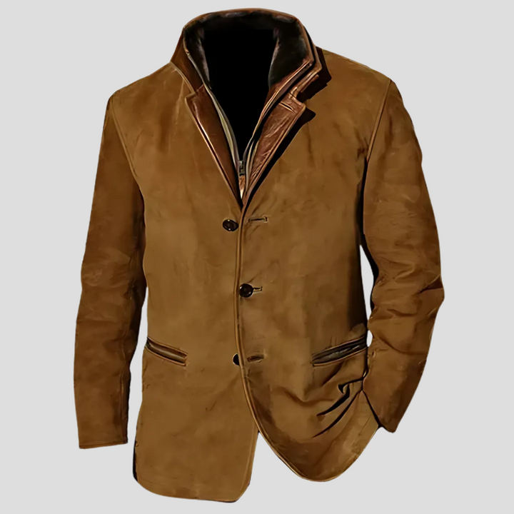 Męska kurtka retro z kontrastowym kołnierzem, styl vintage dla mężczyzn, odzież na wiosnę i jesień, dostępne rozmiary S-5XL.