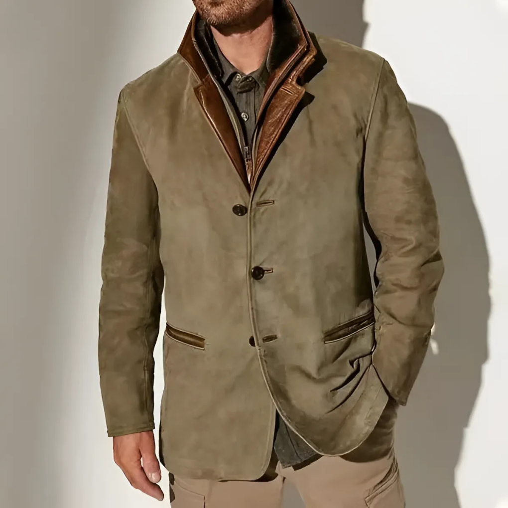 Męska kurtka retro z kontrastowym kołnierzem, styl vintage dla mężczyzn, odzież na wiosnę i jesień, dostępne rozmiary S-5XL.