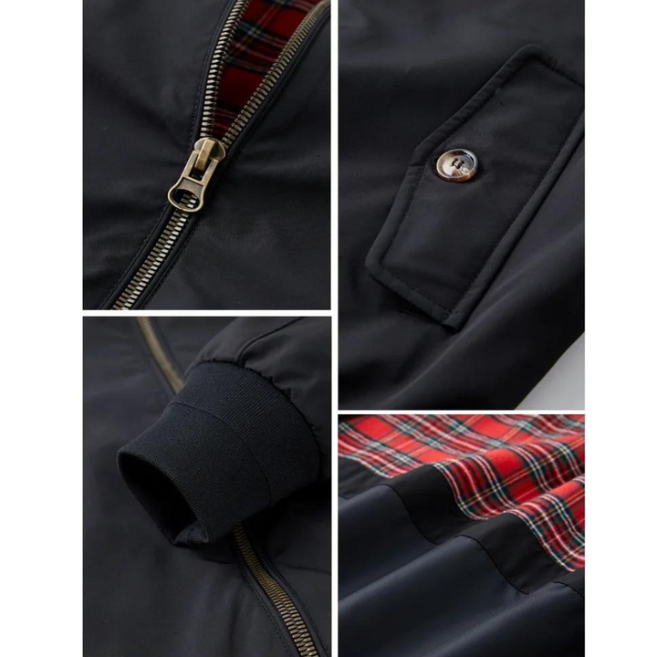 Elegancka męska kurtka tradycyjna w kolorze granatowym, klasyczny krój, ponadczasowy design, idealna do wyszukanego wyglądu.