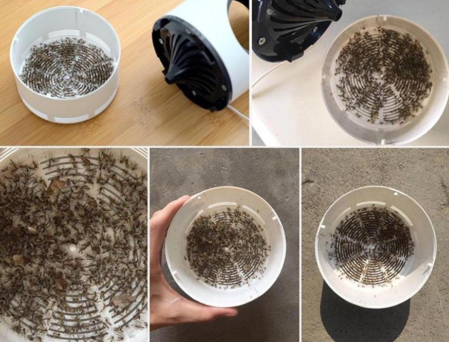 Pułapka na komary do użytku zewnętrznego z siatką elektryczną, skuteczna i bezpieczna, idealna do ogrodu i na patio.